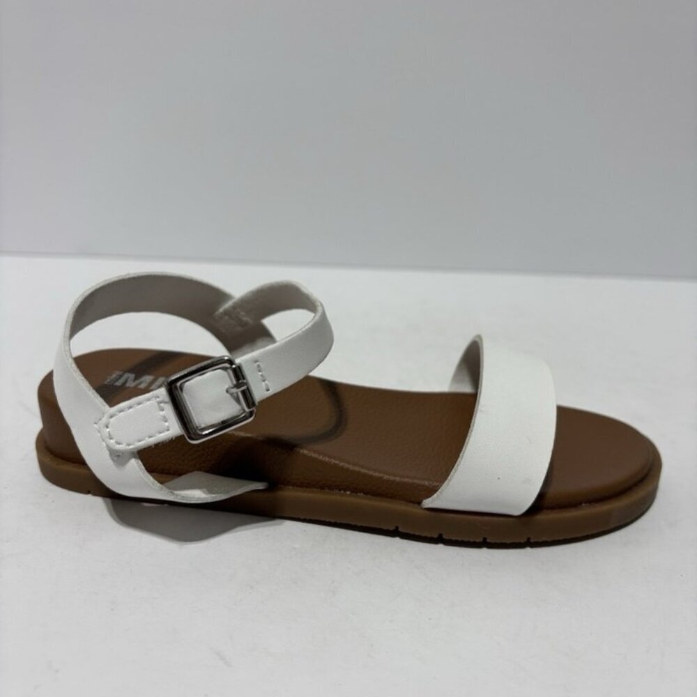 Mia Little Kids’ White Ankle Strap Sandals, Girls’ Size 12 M